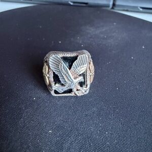 Men's Sterling Silver Bold Eagle Ring